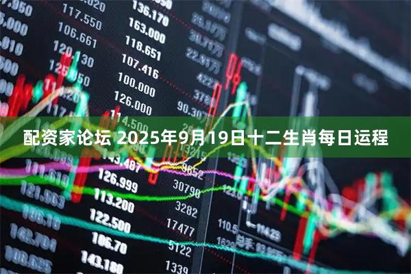 配资家论坛 2025年9月19日十二生肖每日运程