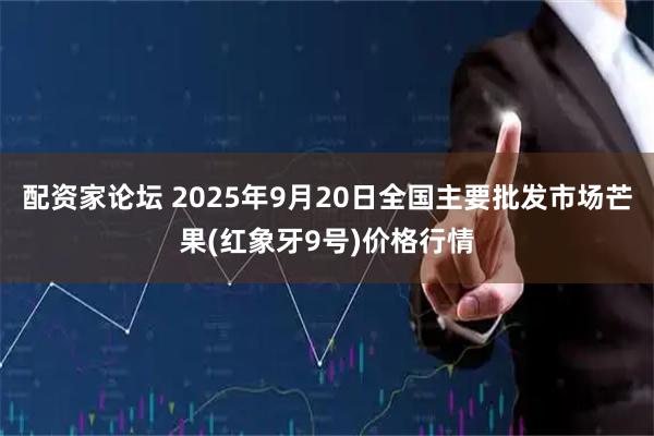 配资家论坛 2025年9月20日全国主要批发市场芒果(红象牙9号)价格行情
